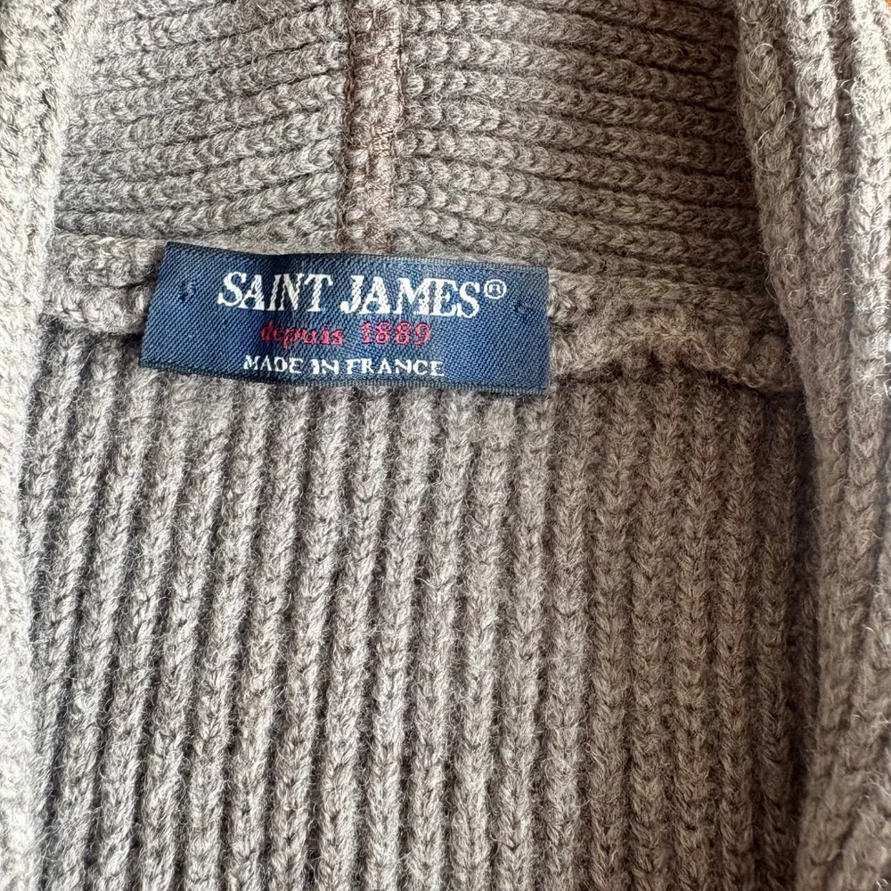 Saint James ribbed wool sweater-size small - Picture 4 of 8